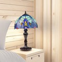 17" H Halston Candlestick Base Dome Shade Table Lamp