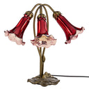 16"H Hand Blown Mercury Glass 3 Lily Downlight Accent Lamp -Off