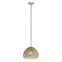 12.75" 1-Light Gloriana Pendant Light Rattan Brown