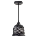 7" W Drake Black Hand Blown Glass Bell Shade Pendant Light