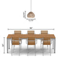 12.75" 1-Light Gloriana Pendant Light Rattan Brown