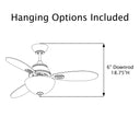 42" W Cecily LED Indoor Amber Swirl Hand-Cut Glass Gold Ceiling Fan with Remote Control