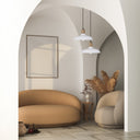 Danica 14"W White and Jute Drum Pendant Light