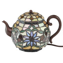 6.5"H Stained Glass Teapot Accent Lamp