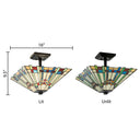 16" Orson Craftsman Semi-Flush Mount Ceiling Fixture