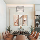 13.375"W Quentin Drum Shade with Charms Pendant Light