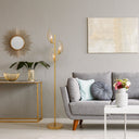 59.25"H Noelle Gold Leaf Shade Floor Lamp