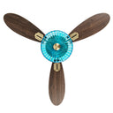 42" W Bergen LED Indoor Iridescent Blue and Gold Ceiling Fan with Remote Control
