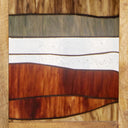 36" H Oversized Geometric Stained Glass Window Panel