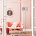 60.5"H Brielle Polished Nickel and Crystal 1-Light Floor Lamp