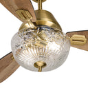 42" W Valencia LED Indoor Clear Hand-Cut Glass Bowl Shade Ceiling Fan with Remote Control