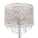 28.75"H Brielle Polished Nickel and Crystal 1-Light Buffet Table Lamp