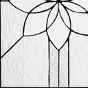 18" H Clear Floral Glass Window Panel