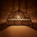 19.5" W 1-Light Arie Metal and Jute Pendant