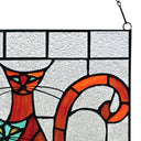 River of Goods 14-Inch Coy Cats Trio Stained Glass Window Panel
