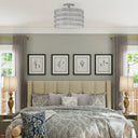 13.375"W Quentin Silver Drum Shade w/ Charms Ceiling Light