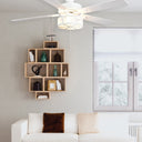 52"W Alabaster Mesh 5-Blade LED Ceiling Fan