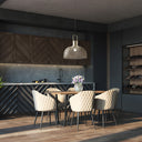 19" W Kayla Industrial Silver Dome Shade Pendant