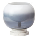 13' H Emily White and Blue Ombre Stacked Base Globe Shade Accent Lamp - River of Goods
