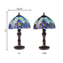 17" H Halston Candlestick Base Dome Shade Table Lamp