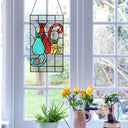 River of Goods 14-Inch Coy Cats Trio Stained Glass Window Panel