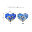 15.5" L Loving Swans Tiffany-Style Stained Glass Window Panel