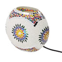 9.5" H Juliette Multicolor Globe Shade Mosaic Glass Accent Lamp