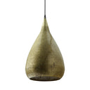 13" W Priscilla Antique Gold Punched Metal Pendant Lamp