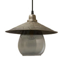 11.8" W 1-Light Charley Glass and Metal Pendant