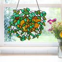 13" W Hanging Plant Tiffany-Style Stained Glass Window Panel