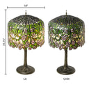 31.75" H Cherry Blossoms Stained Glass Table Lamp