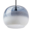 9.8" W Danielle Glam Blue/White Ombre Glass Globe Shade Pendant Light