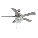 52"W LED Olivia 5-Blade Beaded Braid Wedding Band Ceiling Fan