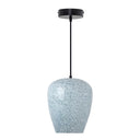 7.8" W Ellison Glam Blue and White Glass Globe Shade Pendant Light