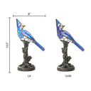 13.5"H Stained Glass Bird Accent Lamp