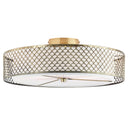 18.25" Leyla Glam Brushed Gold Semi-Flush Mount Ceiling Fixture Sconce