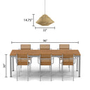 22" W 1-Light Minka Metal and Jute Pendant Light