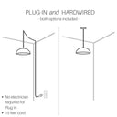 14.25"H Clear and Chrome Tiered Crystal Glass Plug-in and Hardwire Hanging Chandelier