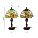 16.5" H Sunflowers Stained Glass Candlestick Table Lamp