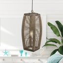 20"H Baywater Cylinder 1-Light Rope Pendant