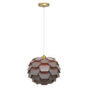 14.5"W Kendall Round Glam Pendant Light with Gold Canopy