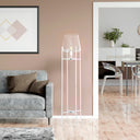 Leticia River of Goods White Metal and Clear Glass Bowl 61-Inch Floor Lamp