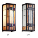 16.25"H Multicolored 1-Light Mission Style Outdoor Sconce