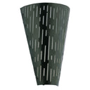 Noah River of Goods Black Matte Metal Cone-Shaped Outdoor Wall Sconce