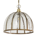 Brahms 1-Light Brass Pendant Light with Glass and Metal Shade
