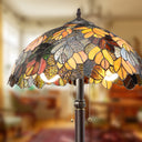 62" H Juliet Multicolored Stained Glass Bowl Shade Candlestick Floor Lamp