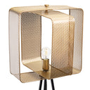 60" H Theo Gold Punched Metal Tripod Floor Lamp