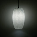 6" W Handblown Glass White/Blue/Green Elongated Dome Shade Pendant