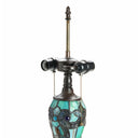20"H Tiffany Style Magna Carta Stained Glass Double Lit Table Lamp