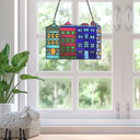 River of Goods 6-Inch Row House Skyline Stained Glass Suncatcher